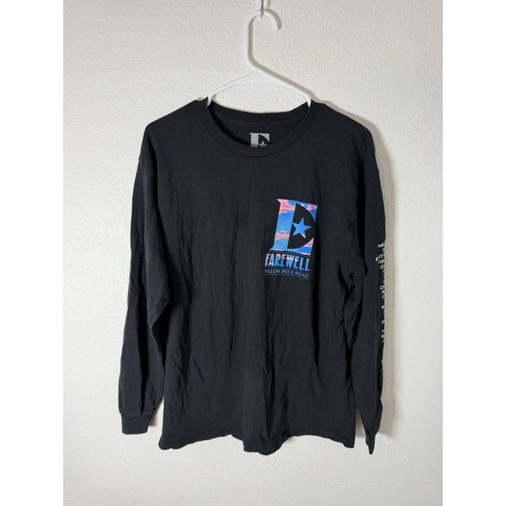 Elton John Farewell Tour Yellow Brick Road Long Sleeve T-Shirt Size Large